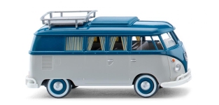 Wiking 079742 - H0 - VW T1 Campingbus- grau/blau
